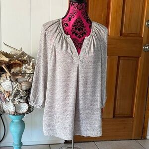 SilkLand Gray Tunic with Relaxed Ruched Style